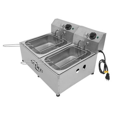 Imagem de Fritadeira Elétrica 2 Cuba 12 Litros 127v Spolu SPL-573