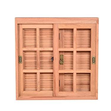 Imagem de Janela Pantográfica Quadriculada 120cmx100cmx14cm JE121 Esel Natural