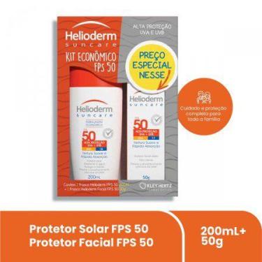 Imagem de Kit Helioderm Fps50 + Protetor Facial Fps 50 - Kley Hertz