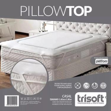 Imagem de Protetor Pillow Top 1,40X1,90X 30cm De Altura Colhão Casal Macio Confo