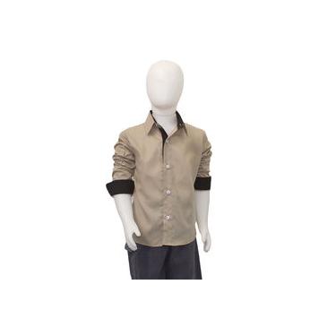 camisa social infantil barata