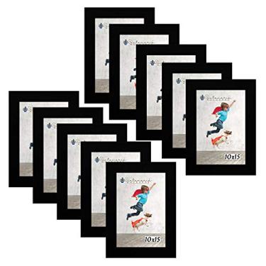 Imagem de Kit 10 Molduras Porta Retrato 10X15 Preto