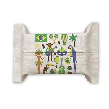 Imagem de Bolsa de linho de algodão com suporte para cobertura de papel de papel para guitarra, papagaio de futebol