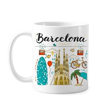 Imagem de Caneca de cerâmica da família sagrada espanhola da Barcelona Caneca de porcelana de café
