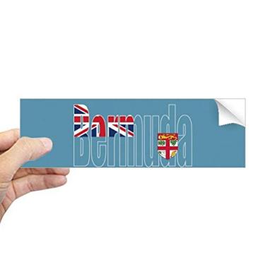 Imagem de DIYthinker Adesivo retangular de para-choque com nome da bandeira do país de bermudas, decalque para janela