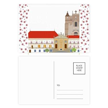 Imagem de Cartão postal para celebração de flores de Natal com monumento nacional de Portugal Coimbra