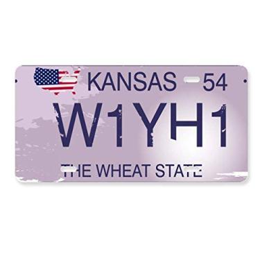 Imagem de DIYthinker Placa de licença americana americana americana de carro para decoração de carro, acessório de aço inoxidável