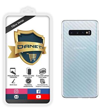 Imagem de Pel�cula Fibra De Carbono Gel Flex�vel Traseira Verso Samsung Galaxy S10 Lite - Prote��o Que Adere E Cobre Toda A Parte Traseira do Aparelho - Danet