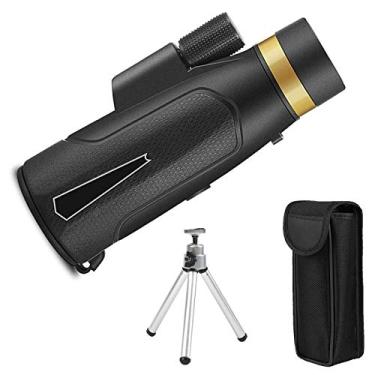 Imagem de 10X50 HD telescópio estelar monocular de alta potência + suporte para smartphone e tripé à prova d'água para observação de pássaros jogo de bola de concerto para passeios turísticos