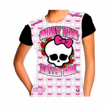 Imagem de Camiseta Muay Thai Killer Girl Iii - Baby Look - Fb-2047 - Fight Brasi