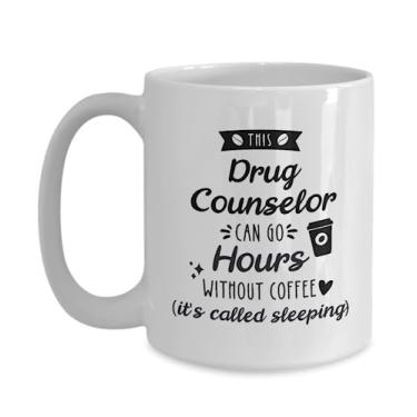 Imagem de Caneca de café para conselheiro de drogas, presente para conselheiro de drogas, presente para conselheiro de drogas, presentes para amigos, ideia de presente de aniversário de Natal (425 g)