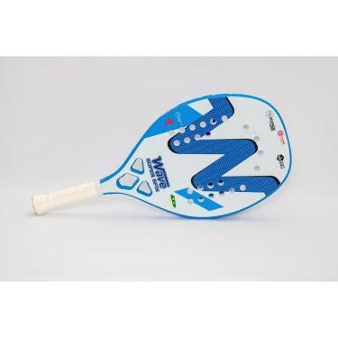 Imagem de Raquete de Beach Tennis Super Spin Azul e Branco - Wave-Unissex
