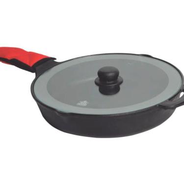 Imagem de Frigideira Cabo de Ferro para Restaurante com Tampa De Vidro