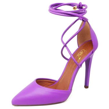 Imagem de Scarpin Ellas Online Salto Alto Bico Folha Napa Iris