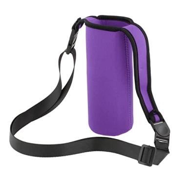 Imagem de YIJU Bolsa para garrafas de água ao ar livre com alça de 17 oz bolsa para garrafas plásticas, Roxo