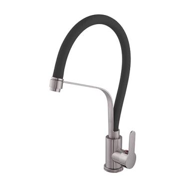 Imagem de Monocomando Cozinha Ferrara 203011 Color Flexivel Ent Vertical Black - Pevilon