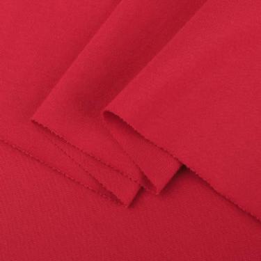 Imagem de Verão algodão malha tecido liso roupas bebê BJD camiseta manga curta moletom fino (69 vermelho, 6 jardas pré-cortado)