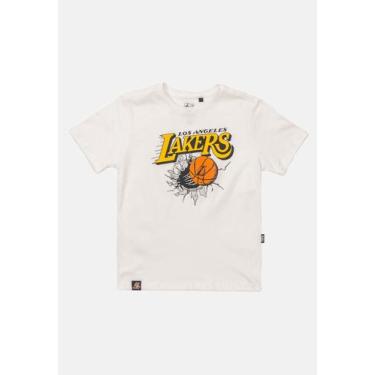 Imagem de Camiseta Nba Juvenil Air Ball Los Angeles Lakers Off White