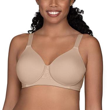 Imagem de Vanity Fair Sutiã feminino de beleza com silhueta completa nas costas (36c-42h), Sem aro - Bege, 40H