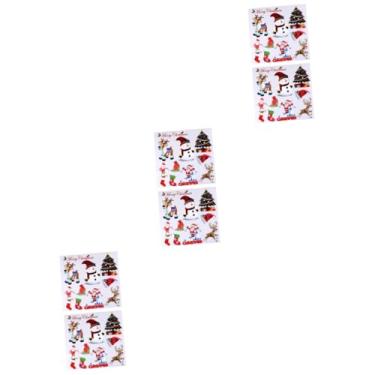 Imagem de Tofficu 6 Peças adesivos de transferência de calor de natal festao de natal festão de natal Decorações de janela decalques de parede de natal decoração ferro no remendo iron em patch