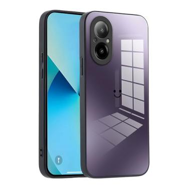 Imagem de XINYEXIN Capa de telefone de vidro gradiente para Xiaomi 14 Ultra Cover - fina protetora, amortecedor de silicone macio, à prova de choque e resistente a arranhões - roxa
