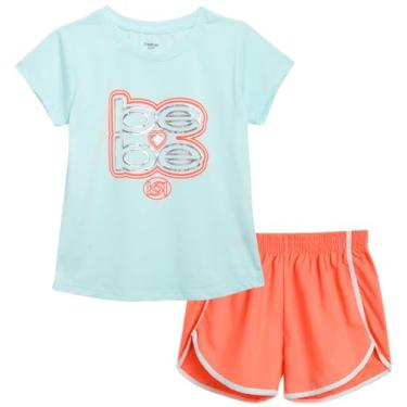 Imagem de bebe Conjunto de shorts ativos para meninas – camiseta de manga curta com 2 peças e shorts golfinhos – lindo conjunto de roupas de verão para meninas (4-12), Coral de spa, 6X
