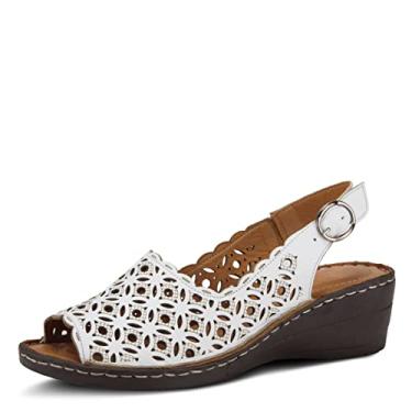 Imagem de Spring Step Sandália feminina Belizana Slingback, Couro branco, 5.5-6