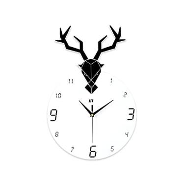 Imagem de Relógio de parede sala de estar simples moderno ação relógio de parede criativo relógio de parede decorativo (cor: cinza, tamanho: 33 * 50 cm) (ouro 33 * 50 cm)