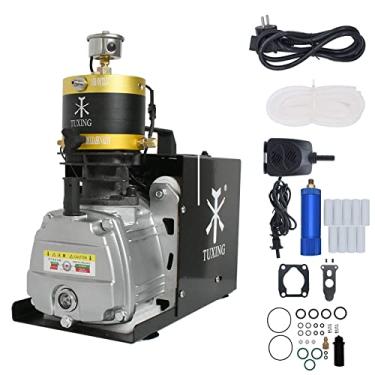 Imagem de TUXING PCP Compressor de ar Bomba de alta pressão, Auto-Shutoff Compressor de mergulho com filtro de água-óleo Scuba Tank Pcp Air Rifles Airguns Paintball Tank Filling (220V AC)