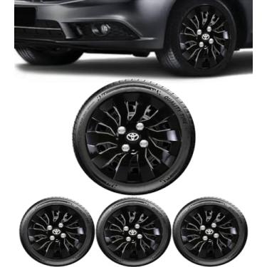 Imagem de Jogo 4 Calotas Esportiva Street Preto Brilhante Aro 14 TOYO Etios Hacth Sedan Yaris Etios Hacth Sedan Corolla