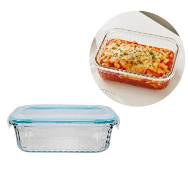 Imagem de Conj 1 Tigela Vidro Hermético 640ML Marmita Mantimentos Fit