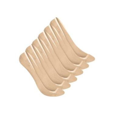 Imagem de Kit 6 Pares de Sapatilhas Selene 7340-003 - Genérico, Bege