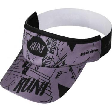 Imagem de Viseira para Corrida HUPI Run No Rules, Roxo, Preto, ÚNICO