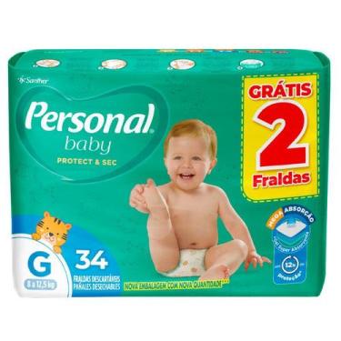 Imagem de Fralda Personal Soft E Protect Mega G Com 34 Tiras