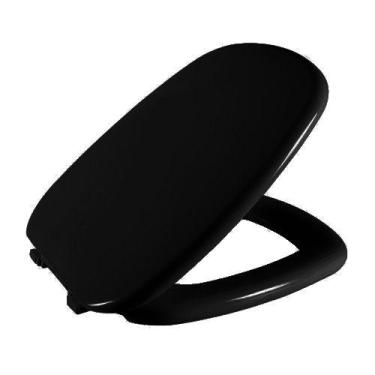 Imagem de Assento Sanitário Like Preto Tampa para Vaso Celite Almofadado - DUDA