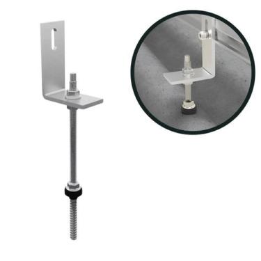 Imagem de Suporte Fixa Linha C Placa Painel Solar Telha Fibro Madeira - Perfil M