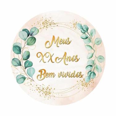 Imagem de Painel de Lona Meus Anos Bem Vividos Personalizável 100x100cm - Fabrik