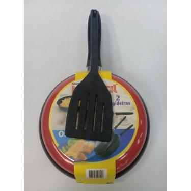 Imagem de Omeleteira teflon grande com espatula - MARPAL,  Vermelho