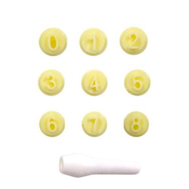 Imagem de Kit 9 Carimbos para Doces Números Amarelo Bluestar - BLUE STAR