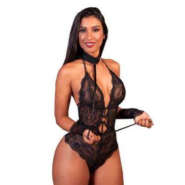 Imagem de Body Renda Iza Lingerie Sex Sedutora - Garota V., G, Preto