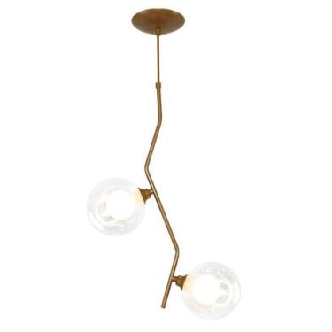 Imagem de Pendente Aro Duplo Angular Jabuticaba Cobre Harmony - MARRYLUZ