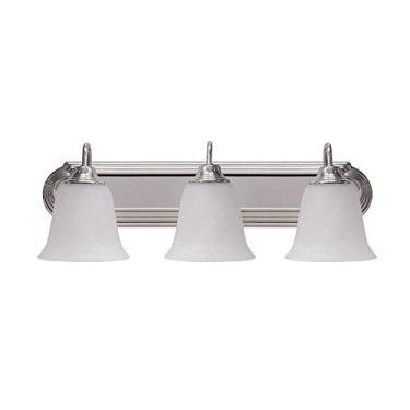 Imagem de Euri Lighting EIN-VL20SL-1030e LED integrado prata de 24 polegadas, luminária regulável, vidro de alabastro, 28 Watts, 2000 lúmens, 3000K branco macio, Energy Star