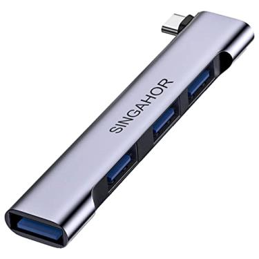 Imagem de Hub USB C, divisor USB de 4 portas, hub USB para laptop com 1 porta USB 3.0 e 3 portas USB 2.0 para MacBook Air/Pro, iPad Pro, PC e mais dispositivos tipo C