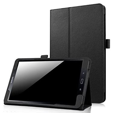 Imagem de Capa para Galaxy Tab A 8.0 2017 EKVINOR Smart Folio Leather Tablet Stand Case para Samsung Galaxy Tab A 8.0 polegadas 2017 Release Model SM-T380/T385, Preto