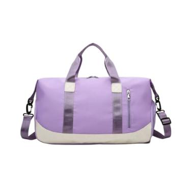 Imagem de Bolsa Mala Viagem de Mão Super Grande Transversal – Impermeável e Organizada para Viagens e Uso Diário (Lilás)
