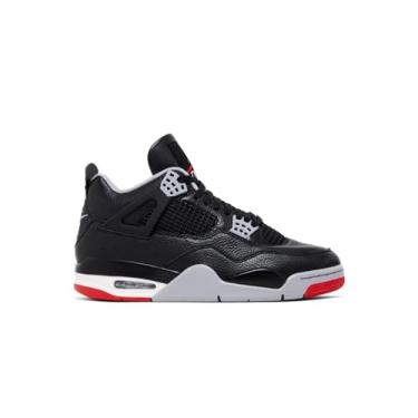 Imagem de Nike Jordan Air 4 retrô unissex adulto, Preto/vermelho fogo - cinza cimento, 43