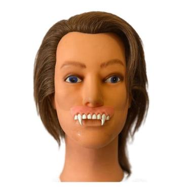 Imagem de Fantasia Dentadura Dente Vampiro Drácula Látex Festa - Blook
