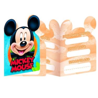 Imagem de Convite Pequeno Mickey Diversao 3 Idiomas C/8 Unidades - Regina - Regi