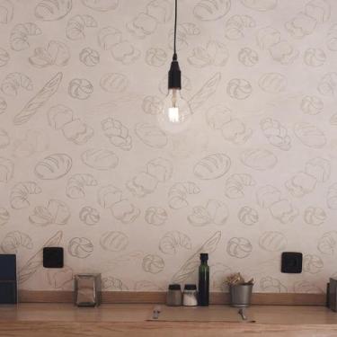 Imagem de Papel de Parede Adesivo Pães Croassaints N03057 RL 0,58x3M - Adesivo B