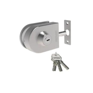 Imagem de Fechadura de pressão para porta pivotante de vidro temperado blindex -